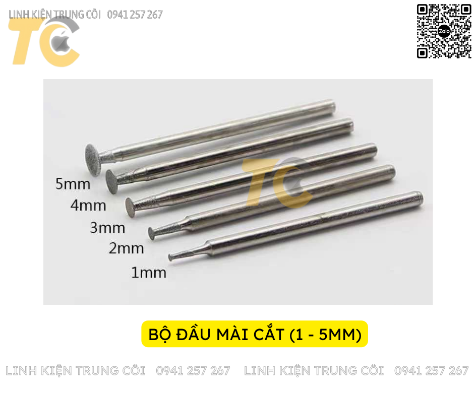 BỘ ĐẦU MÀI CẮT(1 - 5MM