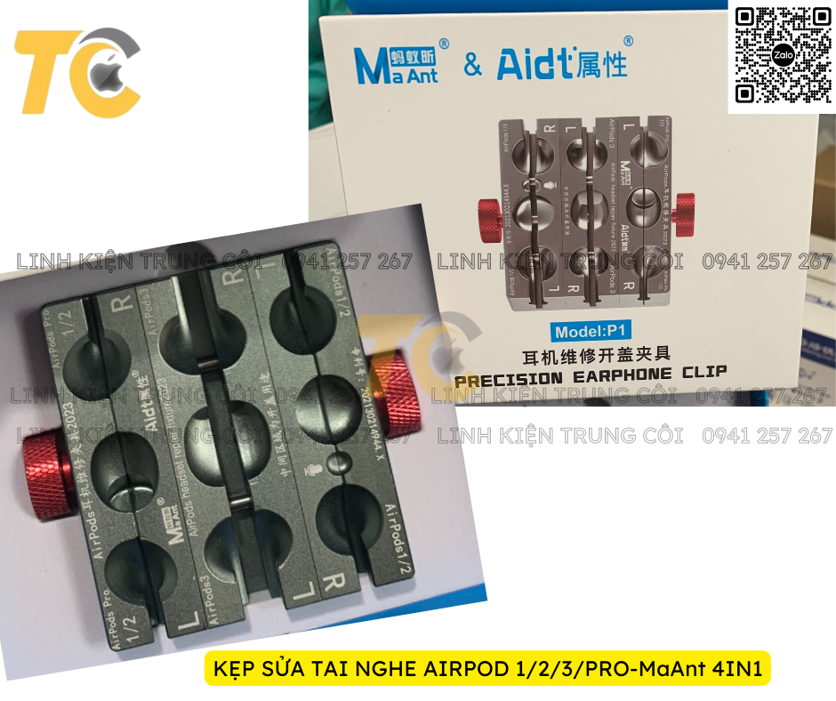 KẸP SỬA TAI NGHE AIRPOD 123PRO-MaAnt 4IN1